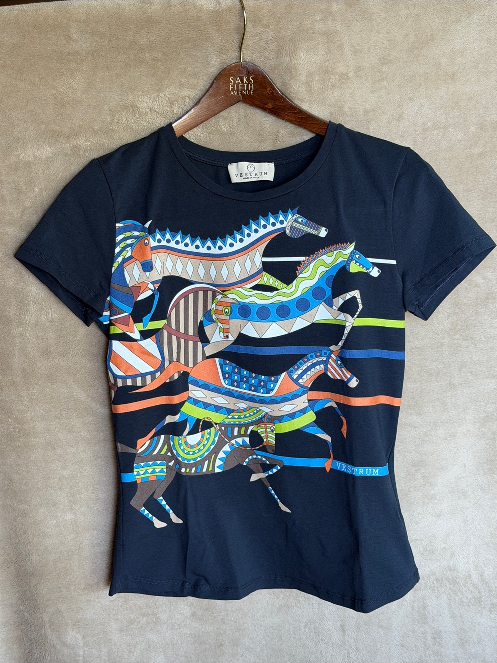 Vestrum Navy Graphic equestrian T-Shirt